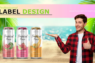 craft premium product label design