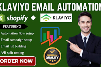 design and setup klaviyo automation flow and email campaign for shopify store