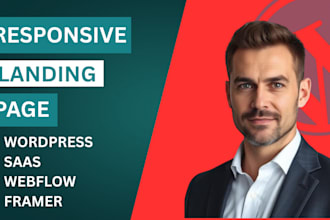 design responsive business wordpress website landing page saas framer webflow