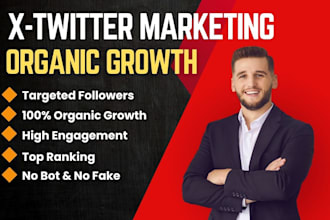 do twitter marketing and management expert real followers growth engagement