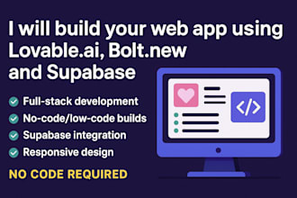 build or fix mvp saas app using lovable dev bolt new and supabase