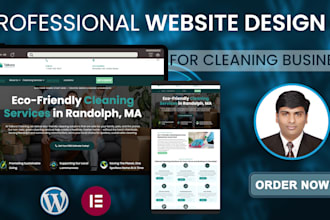create a professional cleaning business website with SEO