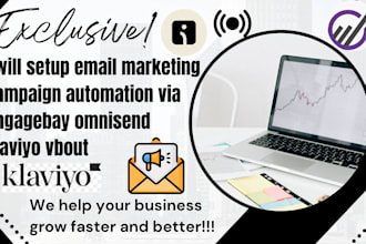 setup email marketing campaign automation via engagebay omnisend klaviyo vbout