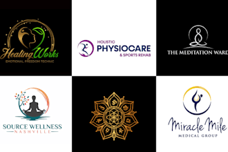 design yoga, holistic, meditation, wellness or healing logo