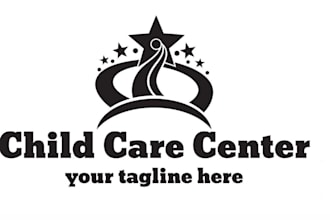 create modern child care logo design