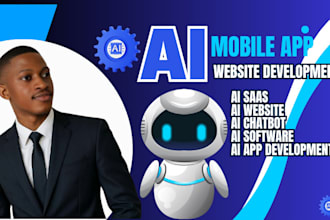 develop chatgpt ai mobile app, websites, ai software, saas apps, ai chatbot
