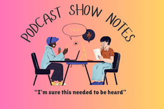 write your podcast show notes and make free revisions