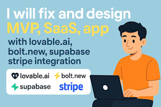 fix lovable mvp saas app with lovable ai, bolt new, supabase lovable developer