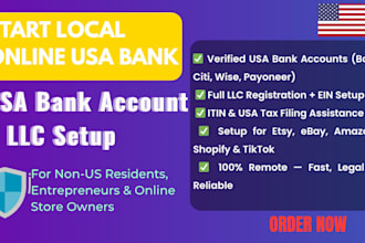 set up your USA bank account and llc with itin for non USA residents