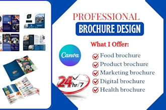 do food brochure, marking brochure, health brochure, digital brochure in 24 hrs