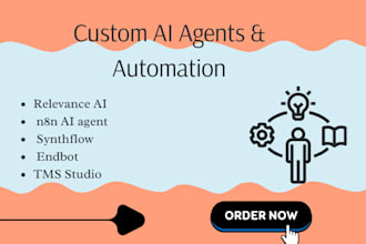 build custom ai agents using relevance ai n8n synthflow tms studio or endbot