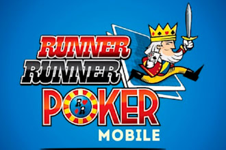 design best quality runner poker mobile logo