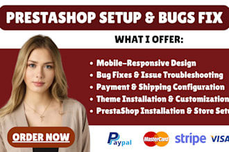 setup prestashop ecommerce online store prestashop bugs issues fix customization