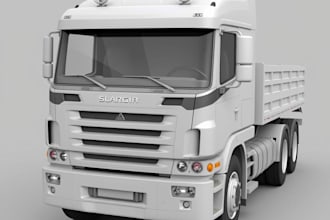 3d car model, 3d truck, vehicle model truck in zbrush for 3d printing cad design