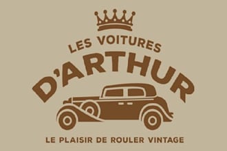 design retro vintage cars rental company logo