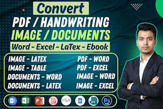 convert PDF, images, documents or handwriting into editable word or excel files