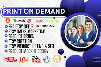 etsy print on demand, etsy printify, print on demand, etsy pod, etsy shop setup