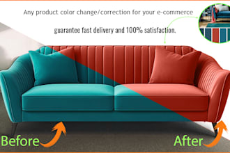 do product photo color correction and color change professionally