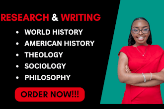 write on world history, american history, theology, sociology and philosophy