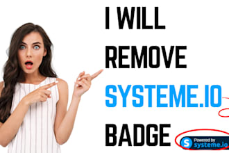 remove systeme io badge from your landing pages forever