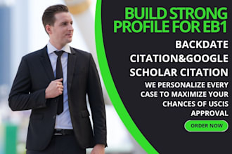 create eb1,eb1a researcher profile, write and publish article,increase citation