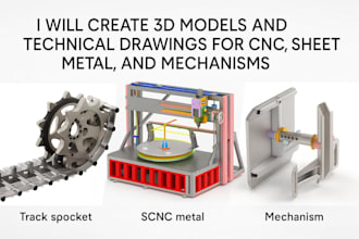 design mechanical parts , structures or assemblies with technical drawinds