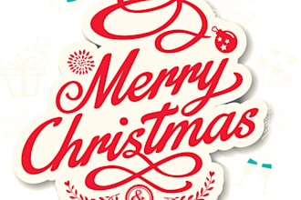 create minimalist and gorgeous christmas logo design