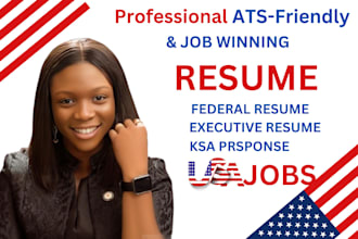 provide federal resume writing, executive and usajobs