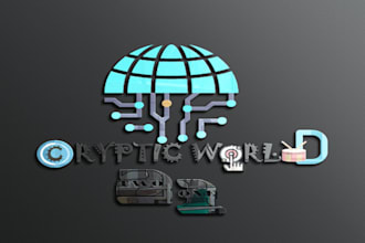 design crypto, cyber security, software, tech, technology logo
