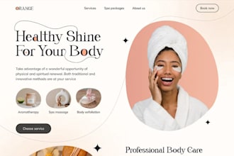 build skin therapy website, beauty salon, spa website, clinic hair salon website