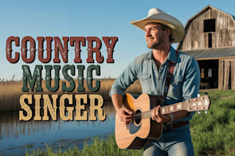 write and sing an acoustic country music, song lyrics, rock, pop
