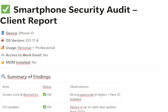 audit and secure your professional smartphone