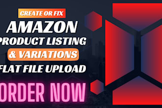 do amazon listing creation or amazon variation listing via flat file upload
