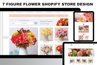do 7 figure flower shopify store bouquet florist website valentine flower store