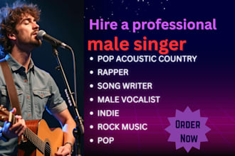 be your pop acoustic country songwriter male vocalist rapper pop rock music