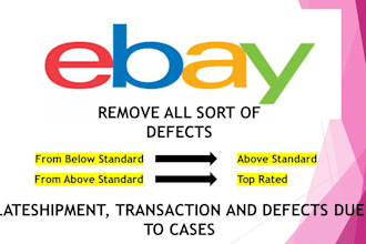 solve your ebay account defects, late shipment, transaction issues