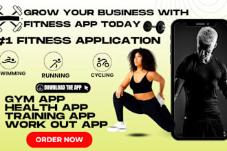 create a fitness app, workout app, health app, gym app