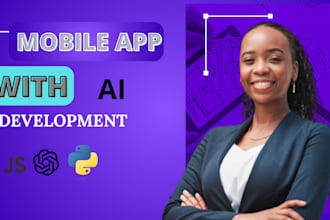 create ai mobile app for android, ios app using flutter, react native