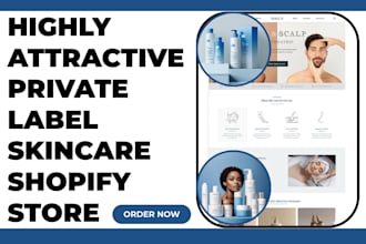 design stunning private label skincare shopify store skin care makeup website