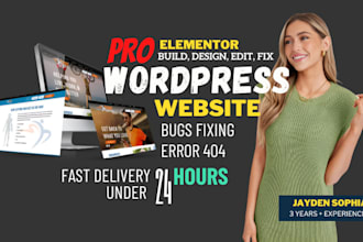 design wordpress business website wedding photography church real estate website