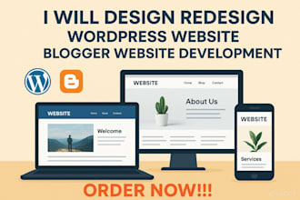 design redesign wordpress website blogger website development