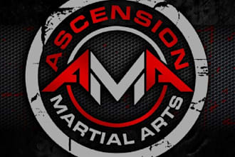 design monogram classic martial arts logo