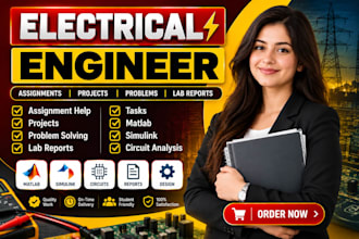 do electrical engineering matlab task, simulink, circuit design and lab report