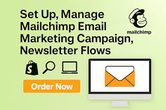 setup manage mailchimp email marketing campaign newsletter flows specialist