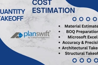 boq quantity takeoff, material takeoff, and drainage takeoff with planswift