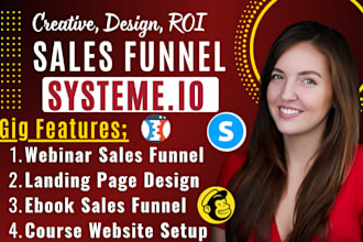 systeme io sales funnel course website ghl automation systeme io landing page