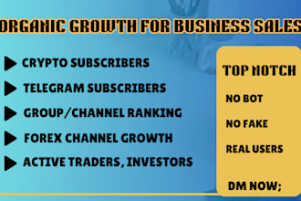 gain real channel react fans follower subscribers crypto user telegram promotion