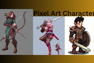 create pixel art characters animation sprites for your games