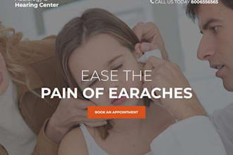 squarespace audiology website hearing aid website health care medical website