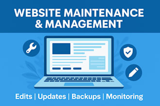 be your wordpress website manager for maintenance and edits
